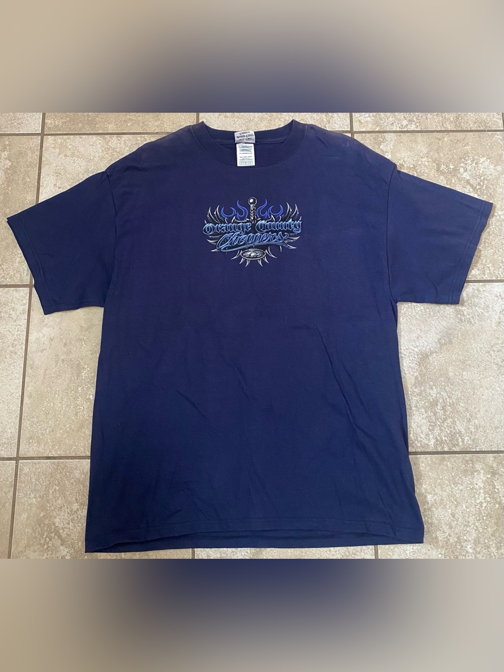 Vintage Orange County Choppers Eagle Sword Graphic T-Shirt - Size L